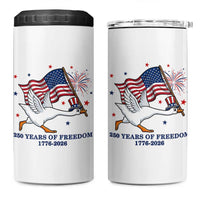 Freedom 250th Anniversary 4 in 1 Can Cooler Tumbler Funny 4th Of July Silly Goose