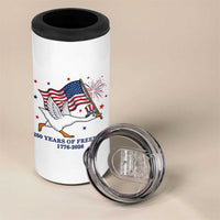 Freedom 250th Anniversary 4 in 1 Can Cooler Tumbler Funny 4th Of July Silly Goose