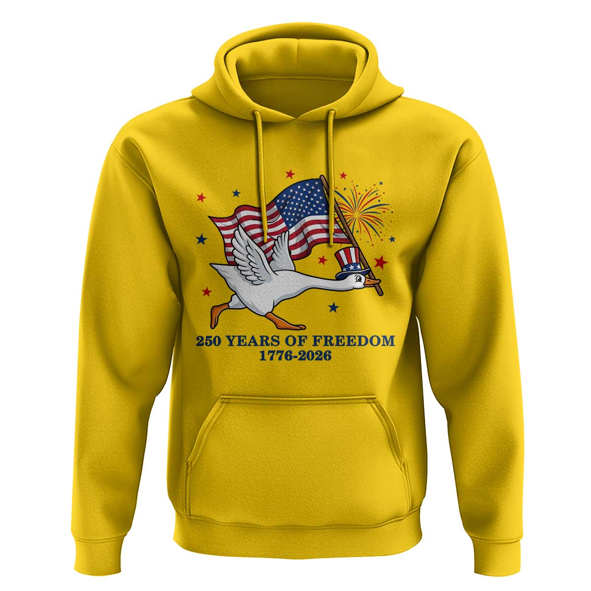 Freedom 250th Anniversary Hoodie Funny 4th Of July Silly Goose