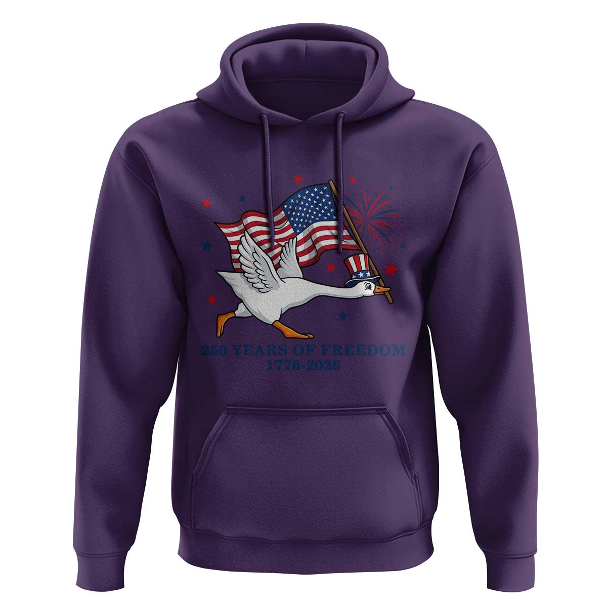 Freedom 250th Anniversary Hoodie Funny 4th Of July Silly Goose
