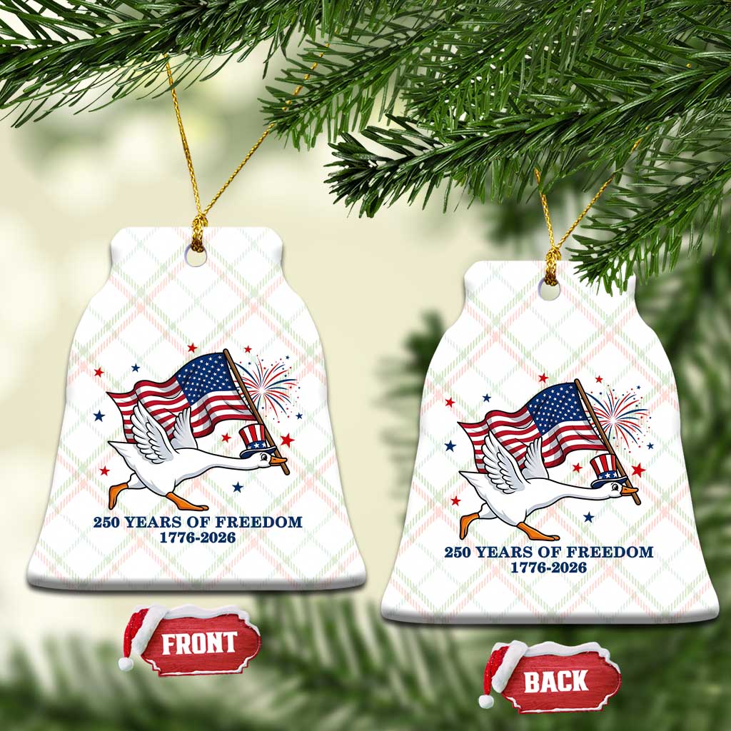 Freedom 250th Anniversary Ceramic Ornament Funny 4th Of July Silly Goose
