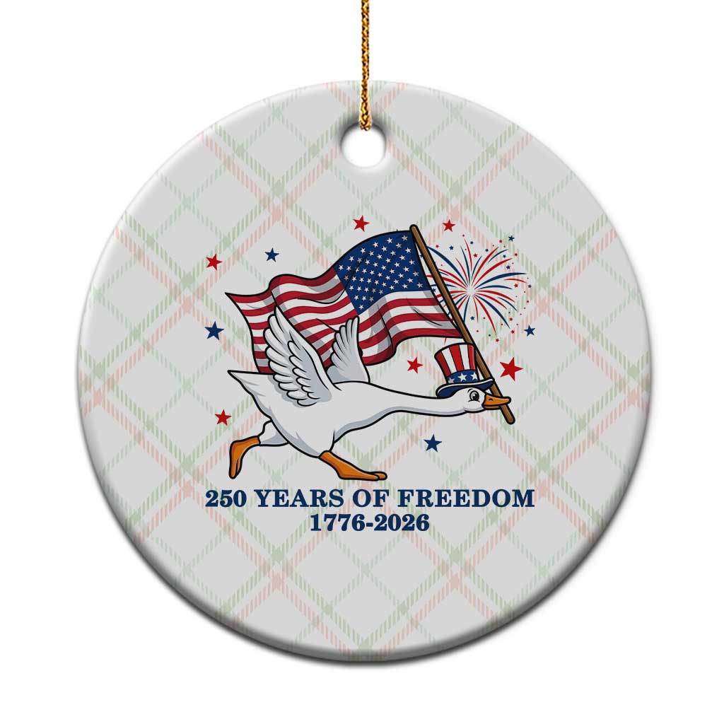 Freedom 250th Anniversary Ceramic Ornament Funny 4th Of July Silly Goose