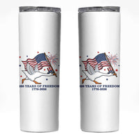 Freedom 250th Anniversary Skinny Tumbler Funny 4th Of July Silly Goose