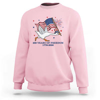 Freedom 250th Anniversary Sweatshirt Funny 4th Of July Silly Goose