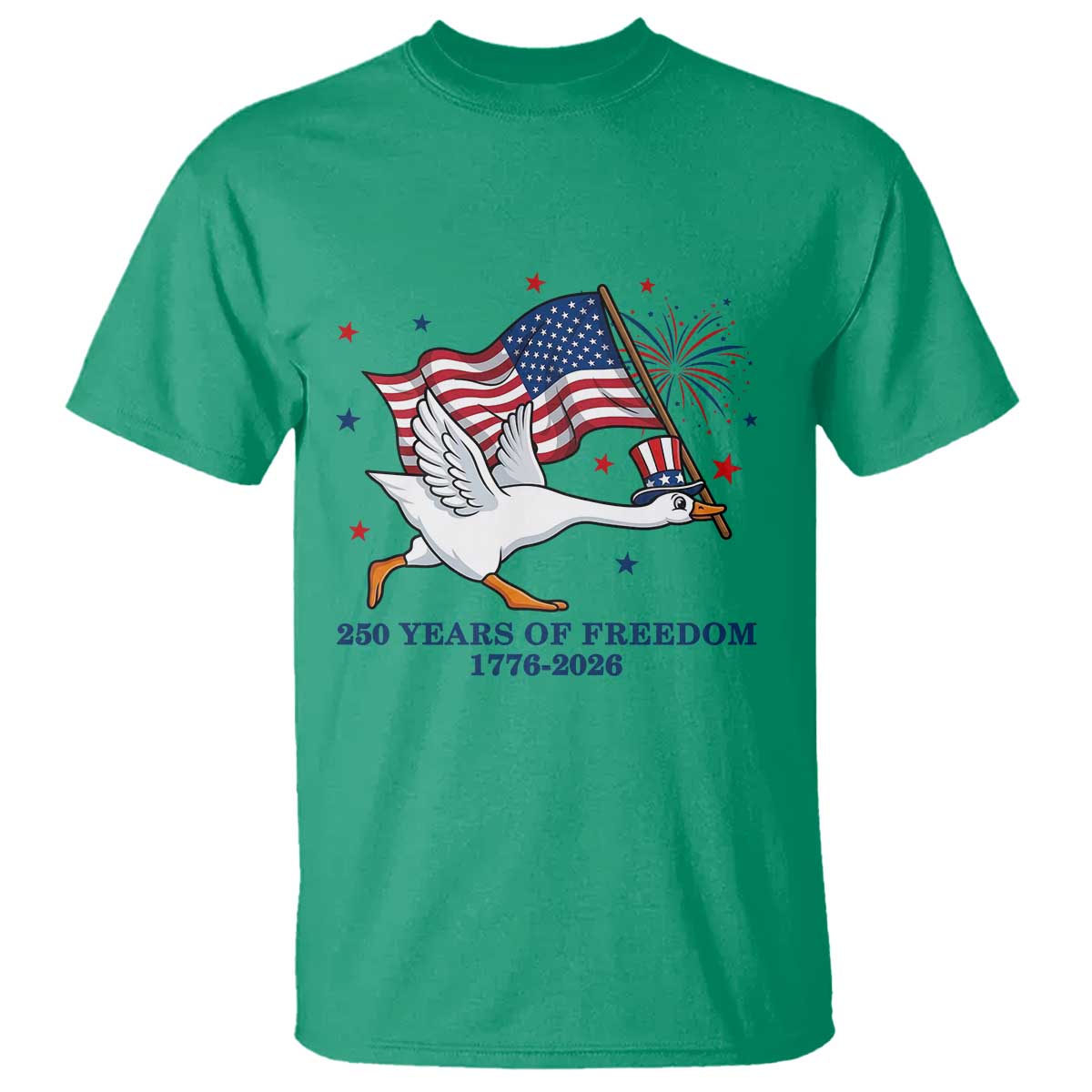Freedom 250th Anniversary T Shirt Funny 4th Of July Silly Goose