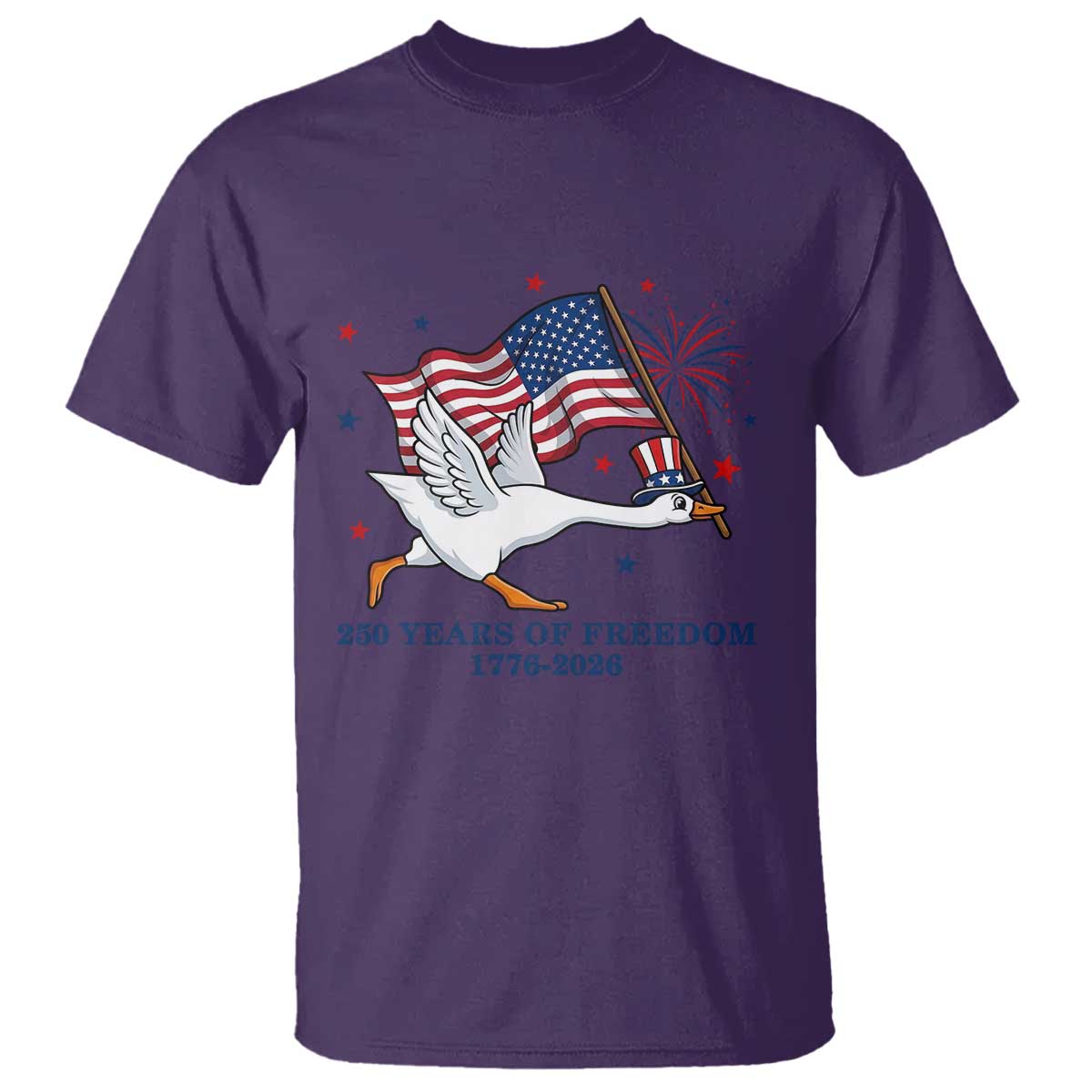 Freedom 250th Anniversary T Shirt Funny 4th Of July Silly Goose