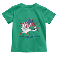 Freedom 250th Anniversary Toddler T Shirt Funny 4th Of July Silly Goose