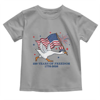 Freedom 250th Anniversary Toddler T Shirt Funny 4th Of July Silly Goose
