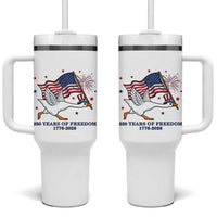 Freedom 250th Anniversary Tumbler With Handle Funny 4th Of July Silly Goose
