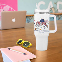 Freedom 250th Anniversary Tumbler With Handle Funny 4th Of July Silly Goose