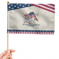 Freedom 250th Anniversary Patriotic Handheld Flag Funny 4th Of July Silly Goose