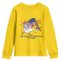 Freedom 250th Anniversary Youth Sweatshirt Funny 4th Of July Silly Goose