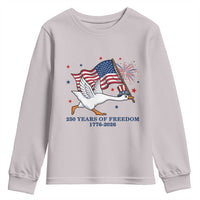 Freedom 250th Anniversary Youth Sweatshirt Funny 4th Of July Silly Goose