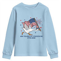 Freedom 250th Anniversary Youth Sweatshirt Funny 4th Of July Silly Goose