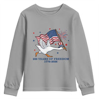 Freedom 250th Anniversary Youth Sweatshirt Funny 4th Of July Silly Goose