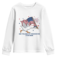 Freedom 250th Anniversary Youth Sweatshirt Funny 4th Of July Silly Goose
