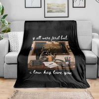 Last Day of School Teacher Feral Raccoon Throw Blanket Funny End of Year Summer Break Gift