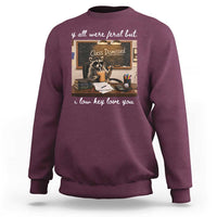 Last Day of School Teacher Feral Raccoon Sweatshirt Funny End of Year Summer Break Gift