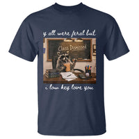 Last Day of School Teacher Feral Raccoon T Shirt Funny End of Year Summer Break Gift