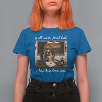 Last Day of School Teacher Feral Raccoon T Shirt For Women Funny End of Year Summer Break Gift