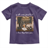Last Day of School Teacher Feral Raccoon Toddler T Shirt Funny End of Year Summer Break Gift