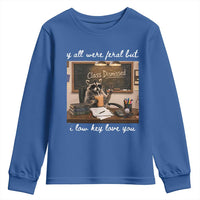 Last Day of School Teacher Feral Raccoon Youth Sweatshirt Funny End of Year Summer Break Gift