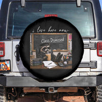 Funny Raccoon Graduation Spare Tire Cover I Live Here Now