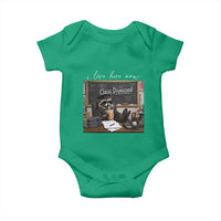 Funny Raccoon Graduation Baby Onesie I Live Here Now