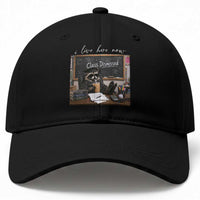 Funny Raccoon Graduation Baseball Cap I Live Here Now