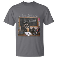 Funny Raccoon Graduation T Shirt I Live Here Now