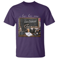 Funny Raccoon Graduation T Shirt I Live Here Now