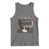 Funny Raccoon Graduation Tank Top I Live Here Now