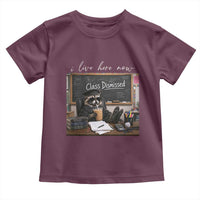 Funny Raccoon Graduation Toddler T Shirt I Live Here Now