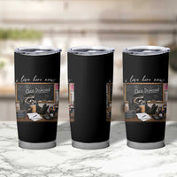 Funny Raccoon Graduation Tumbler Cup I Live Here Now