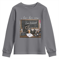 Funny Raccoon Graduation Youth Sweatshirt I Live Here Now