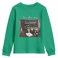 Funny Raccoon Graduation Youth Sweatshirt I Live Here Now
