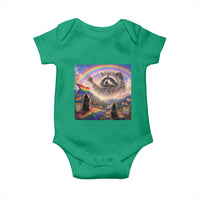 LGBTQ Pride Raccoon Rainbow Flag Baby Onesie Two Raccoons Howling to The Rainbow