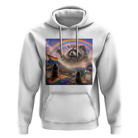 LGBTQ Pride Raccoon Rainbow Flag Hoodie Two Raccoons Howling to The Rainbow