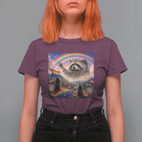 LGBTQ Pride Raccoon Rainbow Flag T Shirt For Women Two Raccoons Howling to The Rainbow