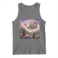 LGBTQ Pride Raccoon Rainbow Flag Tank Top Two Raccoons Howling to The Rainbow