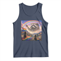 LGBTQ Pride Raccoon Rainbow Flag Tank Top Two Raccoons Howling to The Rainbow