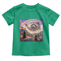 LGBTQ Pride Raccoon Rainbow Flag Toddler T Shirt Two Raccoons Howling to The Rainbow