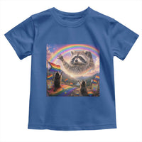 LGBTQ Pride Raccoon Rainbow Flag Toddler T Shirt Two Raccoons Howling to The Rainbow