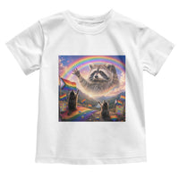 LGBTQ Pride Raccoon Rainbow Flag Toddler T Shirt Two Raccoons Howling to The Rainbow