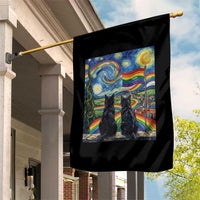 Cat Gay Pride Garden Flag Starry Night Style LGBTQ Pride Support