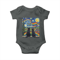 Cat Gay Pride Baby Onesie Starry Night Style LGBTQ Pride Support