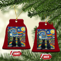 Cat Gay Pride Ceramic Ornament Starry Night Style LGBTQ Pride Support