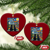 Cat Gay Pride Ceramic Ornament Starry Night Style LGBTQ Pride Support