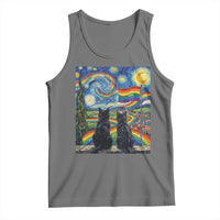 Cat Gay Pride Tank Top Starry Night Style LGBTQ Pride Support