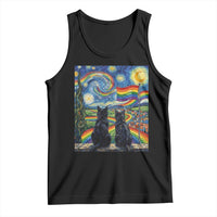 Cat Gay Pride Tank Top Starry Night Style LGBTQ Pride Support